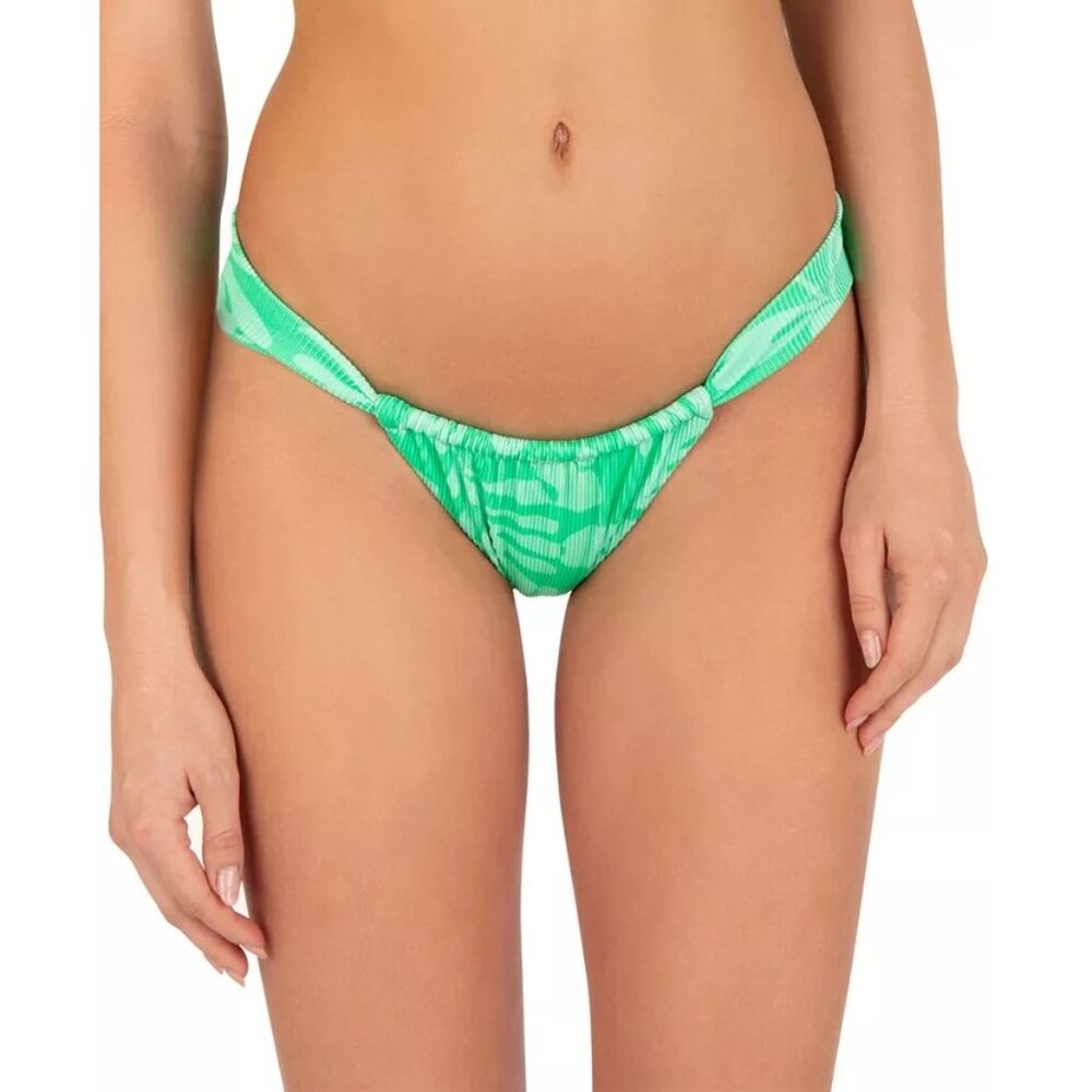 NEW Hurley Womens‎ Medium Marina Rib Cheeky Bikini Bottom Jade Swimsuit
